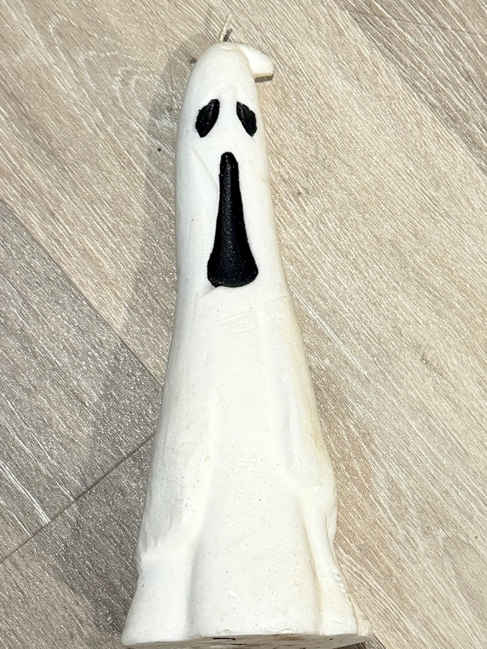 White Ghost Candle - Decorative Halloween Accent